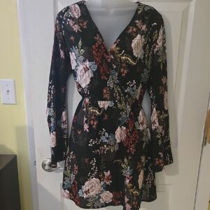 Live 4 Truth Black Floral Long Sleeve Dress